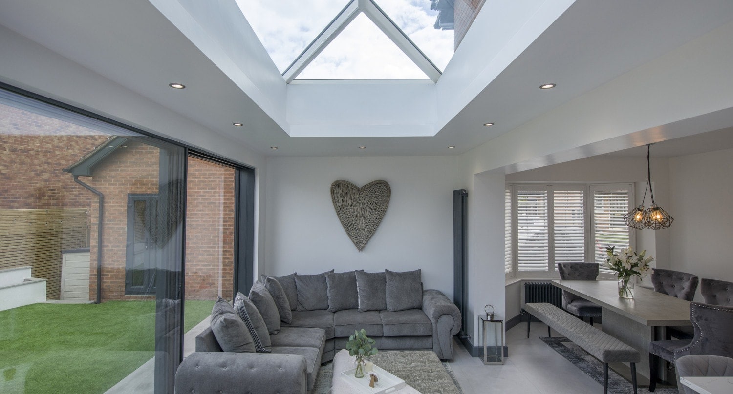 sliding doors and skylight